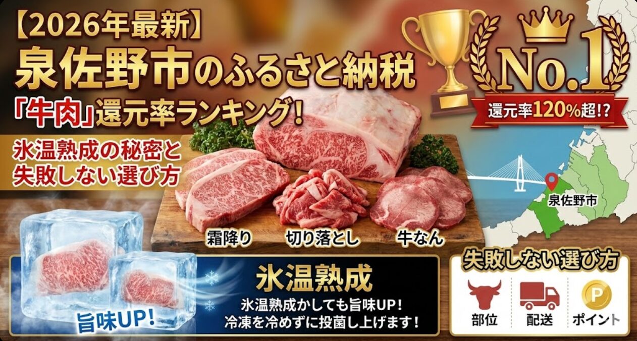 2026年最新】泉佐野市のふるさと納税「牛肉」還元率ランキング！氷温熟成の秘密と失敗しない選び方 | ふるさと納税の最適解